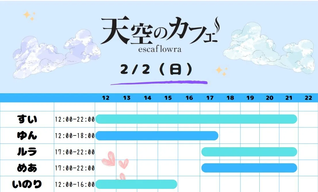 ⛅️天空のカフェエスカフローラ 名古屋大須のコンカフェ@escaflowra