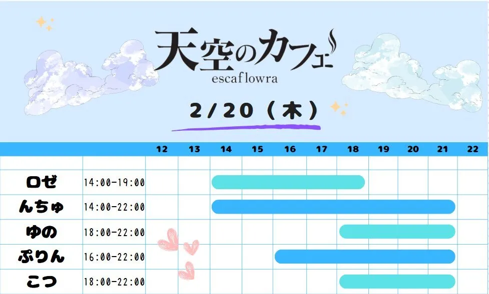 ⛅️天空のカフェエスカフローラ 名古屋大須のコンカフェ@escaflowra